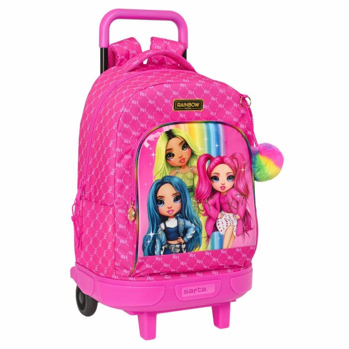 Mochila Escolar con Ruedas Rainbow High Fucsia 33 X 45 X 22 cm 0 Mochila Escolar con Ruedas Rainbow High Fucsia 33 X 45 X 22 cm 0