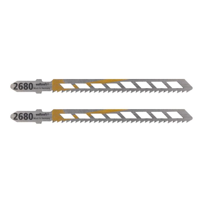 Wolfcraft Hoja de sierra de calar HCS 100 mm, vástago T, madera corte fino, 2 unidades Wolfcraft Hoja de sierra de calar HCS 100 mm, vástago T, madera corte fino, 2 unidades