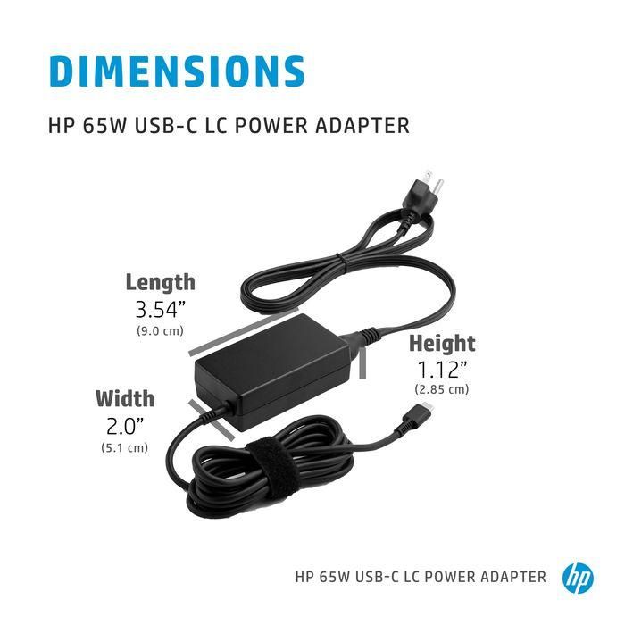 HP USB-C LC Adaptador de Corriente 65W para Portátil, Cargador USB-C Potente para Oficina y Viajes 2 HP USB-C LC Adaptador de Corriente 65W para Portátil, Cargador USB-C Potente para Oficina y Viajes 2