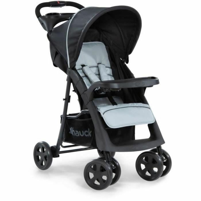 Hauck Silla de Paseo Shopper Neo II Caviar Plata - Plegado Compacto con una Mano, Reclinable, Gran Cesta, Desde el Nacimiento 24
