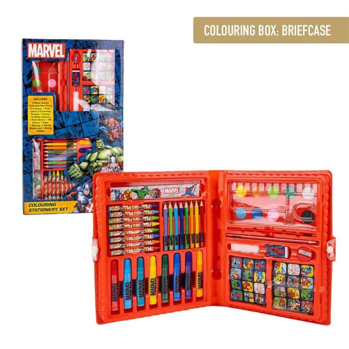 Set papelería coloreable caja marvel 45.0x26.70x 3 cm 6