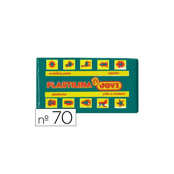 Plastilina Jovi 70 Verde Oscuro Unidad Tamaño Pequeño