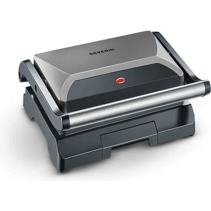 Severin KG2394 Parrilla Multifunción Compacta: Carne, Paninis, Verduras - Placas Antiadherentes 23x14.5 cm - 800W 2
