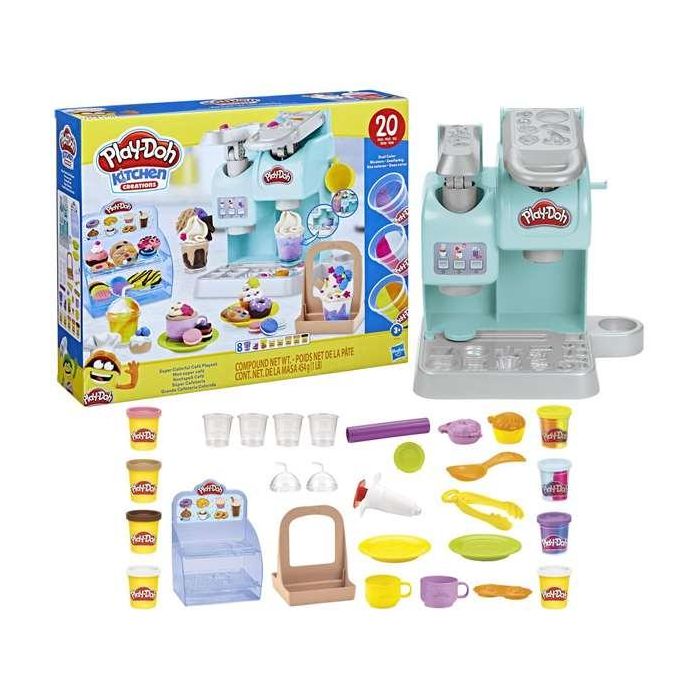 Hasbro F5836 Play-Doh Super Cafetería de Juguete con 8 botes plastilina y 20 accesorios para crear bebidas y postres, Edad +3 años 7 Hasbro F5836 Play-Doh Super Cafetería de Juguete con 8 botes plastilina y 20 accesorios para crear bebidas y postres, Edad +3 años 7