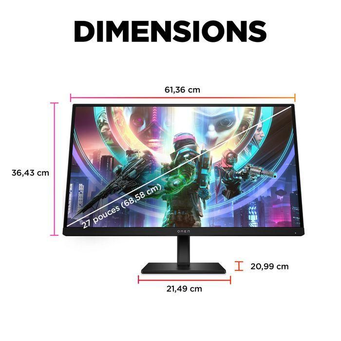 HP OMEN by HP 27 inch QHD 240Hz Gaming Monitor - OMEN 27qs 13