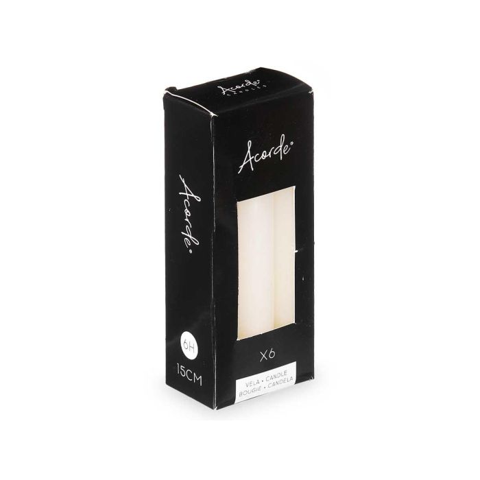 Set 6 Cirios Crema 15 Cm 6 Horas Acorde (12 Unidades) 2 Set 6 Cirios Crema 15 Cm 6 Horas Acorde (12 Unidades) 2