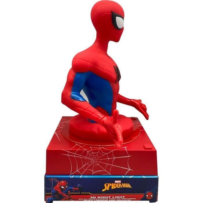 KIDS LICENSING Lámpara 3D Spiderman Marvel con Despertador 3 KIDS LICENSING Lámpara 3D Spiderman Marvel con Despertador 3