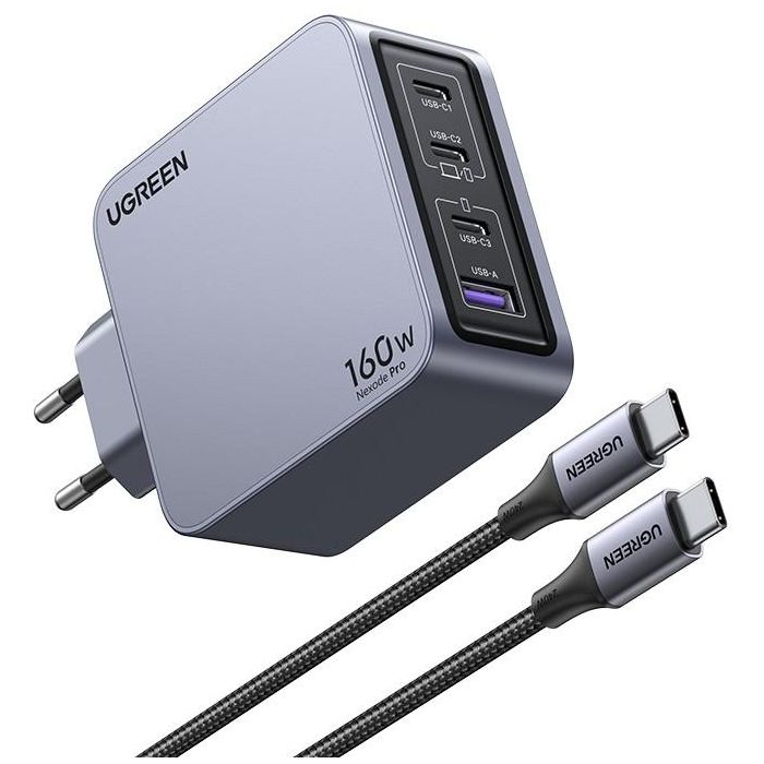 UGREEN Nexode Pro 160W GaN Charger with USB-C Cable 0 UGREEN Nexode Pro 160W GaN Charger with USB-C Cable 0