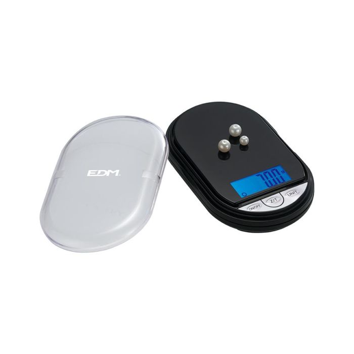 Edm Báscula de Precisión Digital 200g, Pantalla LCD Retroiluminada, Función de Tara y Conteo de Piezas, Conversión de Unidades 1
