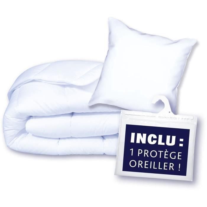 Paquete de protección: edredón 140x200 cm + funda de almohada + 1 protector de almohada - hecho en Francia 1 Paquete de protección: edredón 140x200 cm + funda de almohada + 1 protector de almohada - hecho en Francia 1