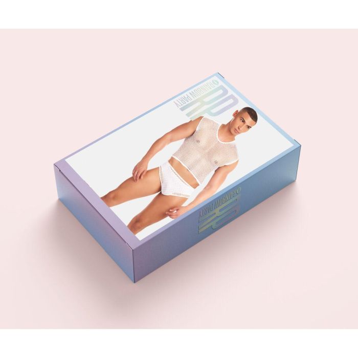 Conjunto de Lencería Rainbow Party Blanco L/XL 1 Conjunto de Lencería Rainbow Party Blanco L/XL 1