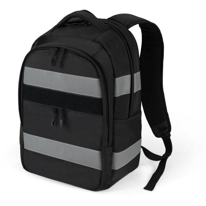 DICOTA Mochila BACKPACK REFLECTIVE 25 para Portátil 15.6" Negra Impermeable con Elementos Reflectantes para Ciudad