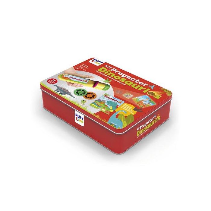 Juego Imagiland Kit Proyector Dinosaurios Caja Metalica
