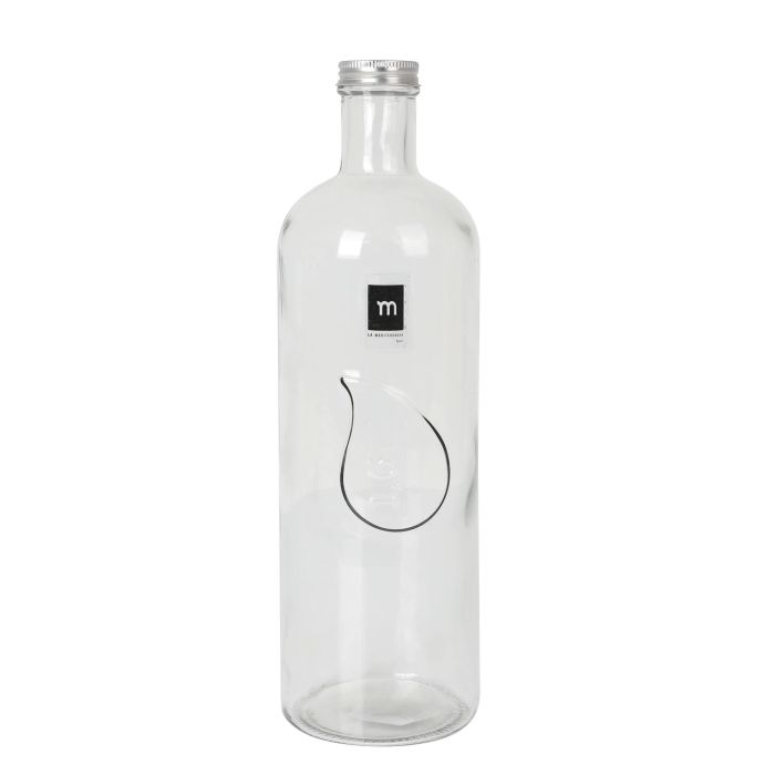 La Mediterranea Botella de Vidrio con Tapón de Metal 1.6L - 9.8 x 32.9 x 9.8 cm 1