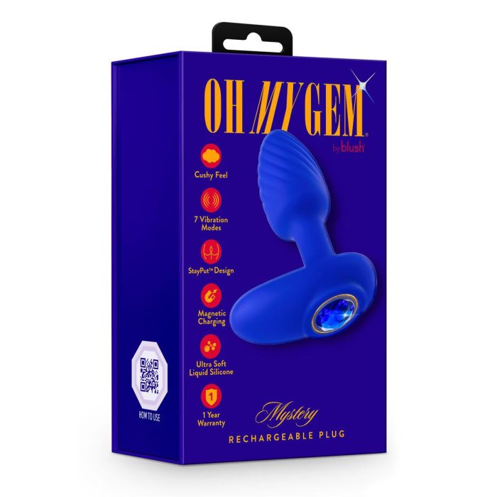 G-Plug Pequeño Neon Rosa Blush Oh My Gem Azul (7,6 cm) 1