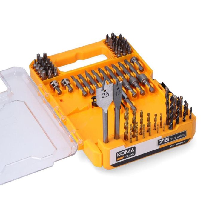 Koma Tools Juego de puntas y brocas 76 piezas 25,5 x 3,6 x 17 cm 1 Koma Tools Juego de puntas y brocas 76 piezas 25,5 x 3,6 x 17 cm 1