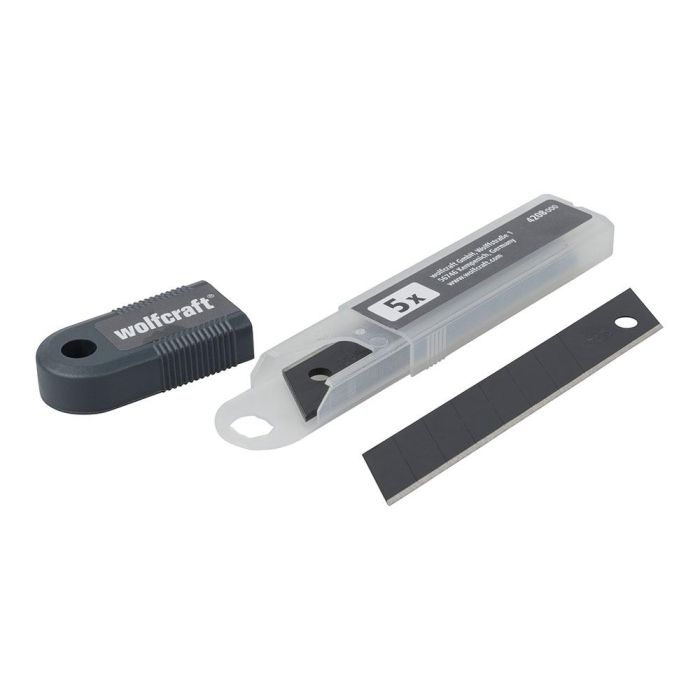 Wolfcraft Set 5 cuchillas separables pro sharp negras 18mm 4208000 - 40% más afiladas 0 Wolfcraft Set 5 cuchillas separables pro sharp negras 18mm 4208000 - 40% más afiladas 0