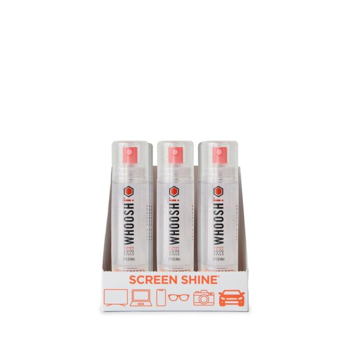 Whoosh! Grab N' Go Merchandiser Display Kit Limpieza Pantallas con Pulverizador 80ml y Paño Microfibra 15,2x12,7cm, para Tiendas Whoosh! Grab N' Go Merchandiser Display Kit Limpieza Pantallas con Pulverizador 80ml y Paño Microfibra 15,2x12,7cm, para Tiendas