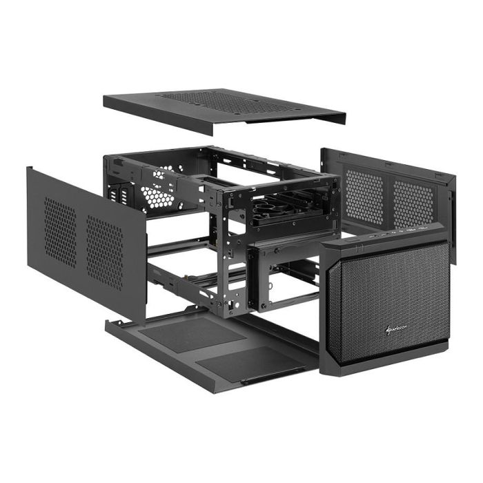 Sharkoon QB One Schwarz Midi/Minitower ITX Mini-ITX Negro USB USB 2.0 USB 3.0