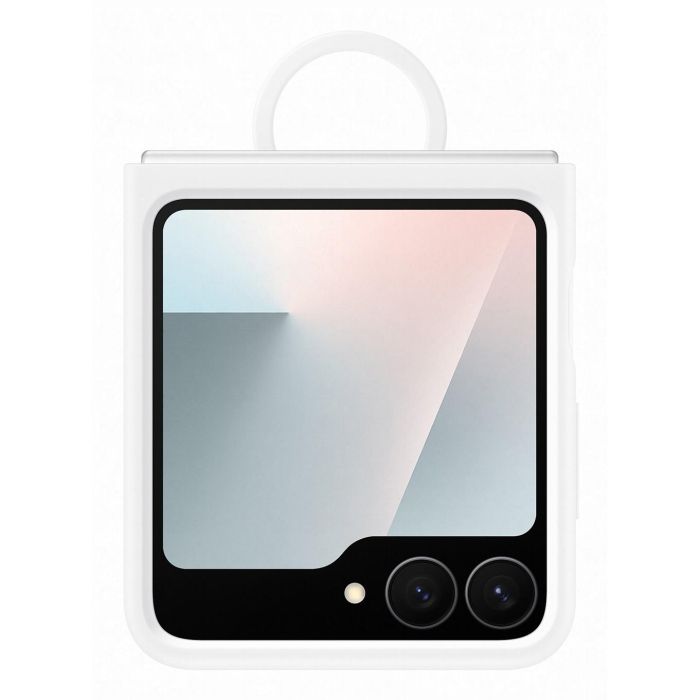Samsung EF-PF741TWEGWW Funda de Silicona para Galaxy Z Flip7 FE Blanca Anti-huellas Fácil Aplicación