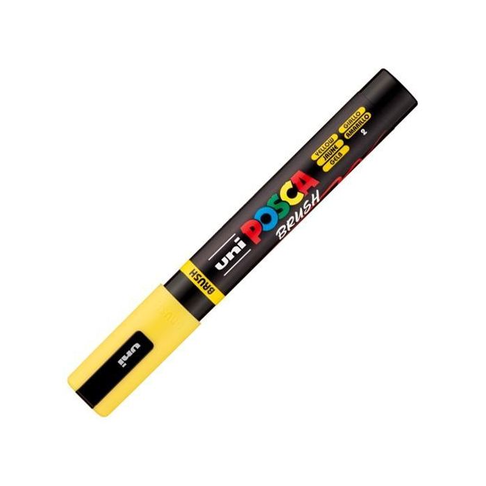 POSCA Marcador PC-5Br Brush Punta M Semiflexible Amarillo