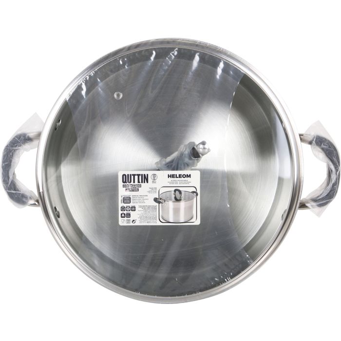 Cacerola de Acero Inoxidable Quttin 28 cm 6.7L con Tapa (2 Unidades) 3 Cacerola de Acero Inoxidable Quttin 28 cm 6.7L con Tapa (2 Unidades) 3