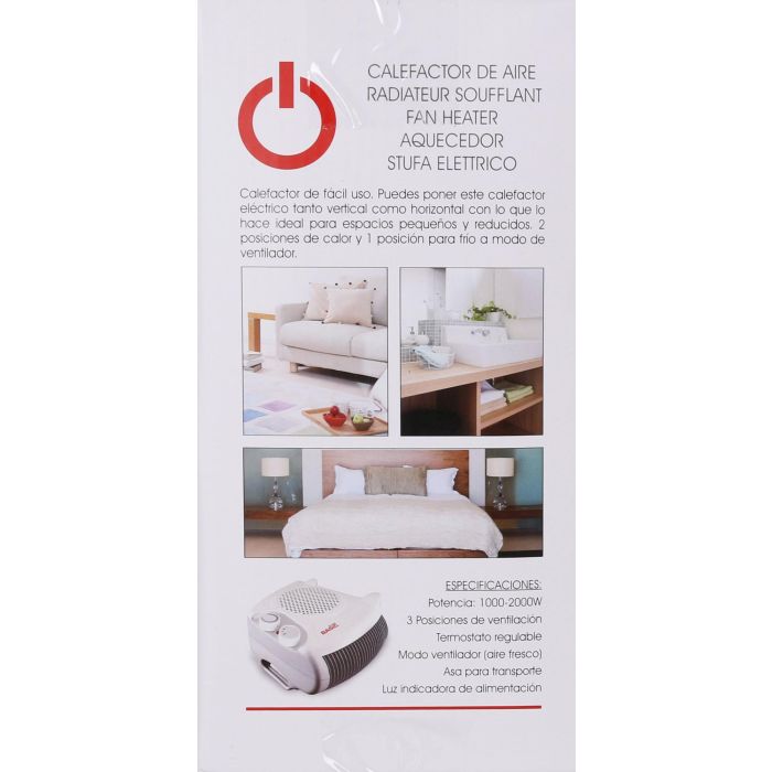 Calefactor de Aire Basic Home 1000-2000W 2 Posiciones (4 Unidades) 3 Calefactor de Aire Basic Home 1000-2000W 2 Posiciones (4 Unidades) 3