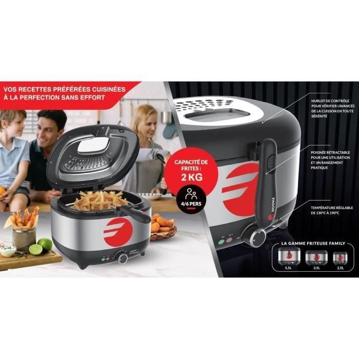 Fagor FG2310 Freidora Eléctrica 3,5L 1800 W con Filtro antiolor y Cuerpo de acero 4 Fagor FG2310 Freidora Eléctrica 3,5L 1800 W con Filtro antiolor y Cuerpo de acero 4