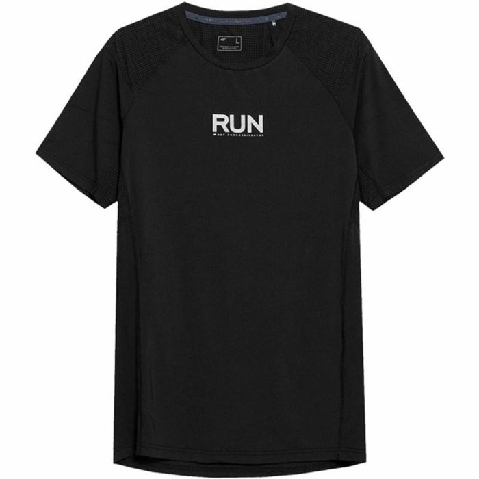 Camiseta de Manga Corta Hombre 4F Run Negro L 0 Camiseta de Manga Corta Hombre 4F Run Negro L 0