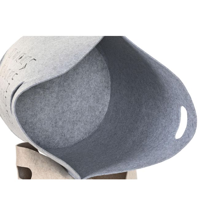 Cesta Ropa Basicos DKD Home Decor Beige Gris 40 x 58 x 40 cm (4 Unidades) 2 Cesta Ropa Basicos DKD Home Decor Beige Gris 40 x 58 x 40 cm (4 Unidades) 2