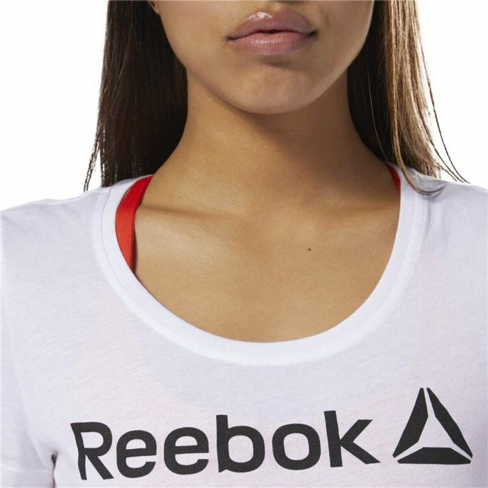 Camiseta de Manga Corta Mujer Reebok Scoop Neck Blanco XS 2 Camiseta de Manga Corta Mujer Reebok Scoop Neck Blanco XS 2