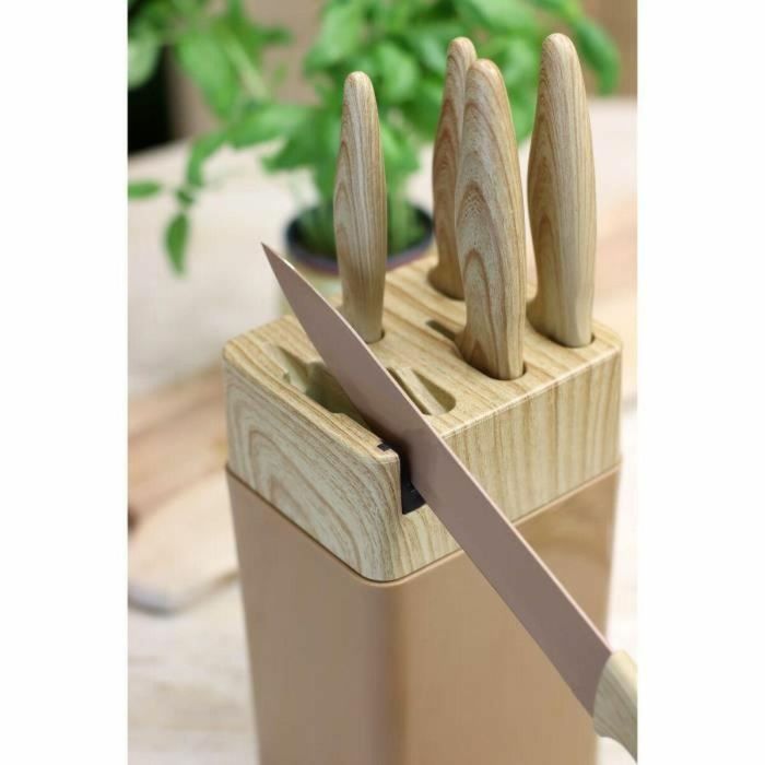 Set de Cuchillos Menastyl Marrón Polipropileno 6 Piezas (6 Unidades) 1