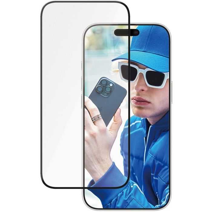 PanzerGlass UWF Protector de Pantalla Cerámico para Apple iPhone 16 Pro - Ultra-Wide Fit, Resistente a Golpes y Rayones, Transparente