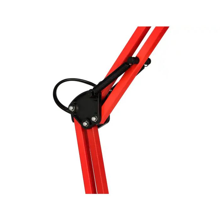 Q-connect Lámpara de Escritorio Polaris Metálica con Interruptor Brazo Doble 3 Articulaciones Color Rojo 4