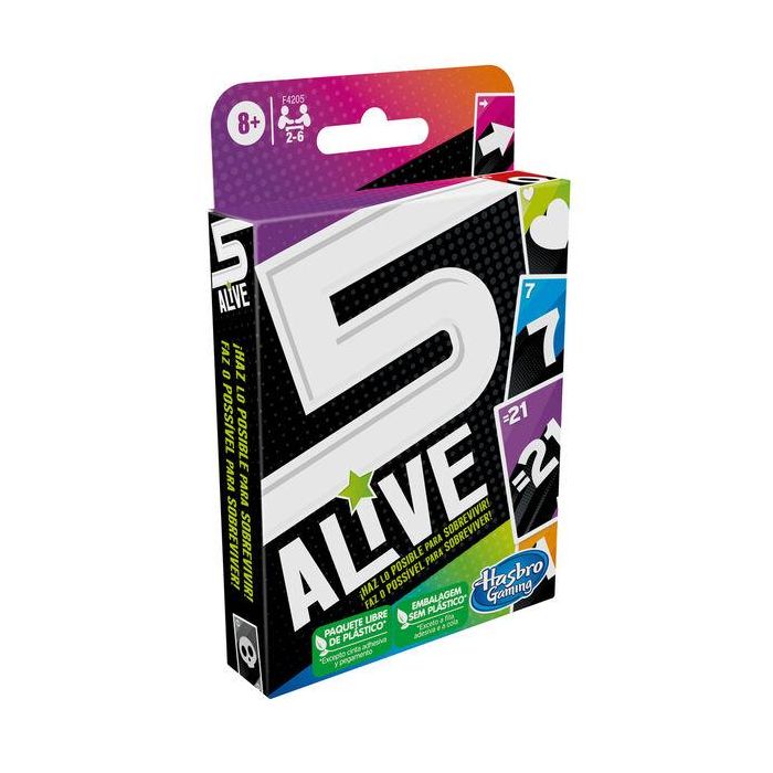 Hasbro Juego de Cartas 5 Alive - Juego Familiar Rápido y Divertido para 2 a 6 Jugadores, A Partir de 8 Años 3