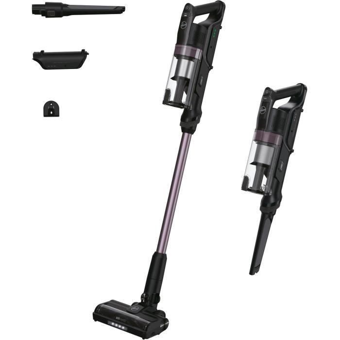 Aspiradora vertical inalámbrica - HOOVER HF1P10H - 40 AW - Pantalla LED - Negro / Morado pastel Aspiradora vertical inalámbrica - HOOVER HF1P10H - 40 AW - Pantalla LED - Negro / Morado pastel