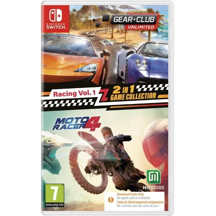 Microids 3701529520051 Juego Nintendo Switch 2 en 1: Gear Club Unlimited + Moto Racer 4 - Código en una caja 0 Microids 3701529520051 Juego Nintendo Switch 2 en 1: Gear Club Unlimited + Moto Racer 4 - Código en una caja 0