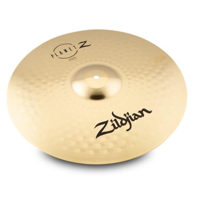Zildjian Crash 16" Planet Z Platillo de latón brillante para batería, sonido controlado ideal para principiantes