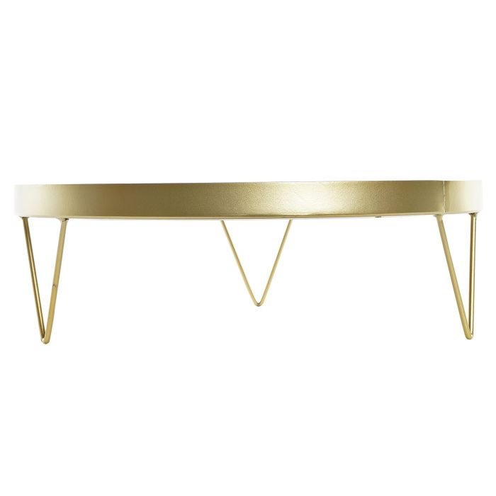 DKD Home Decor Bandeja Decorativa para Hogar Boho de Mdf y Metal Natural Dorado y Blanco de 38.5x38.5x12cm (2 Unidades) 2 DKD Home Decor Bandeja Decorativa para Hogar Boho de Mdf y Metal Natural Dorado y Blanco de 38.5x38.5x12cm (2 Unidades) 2