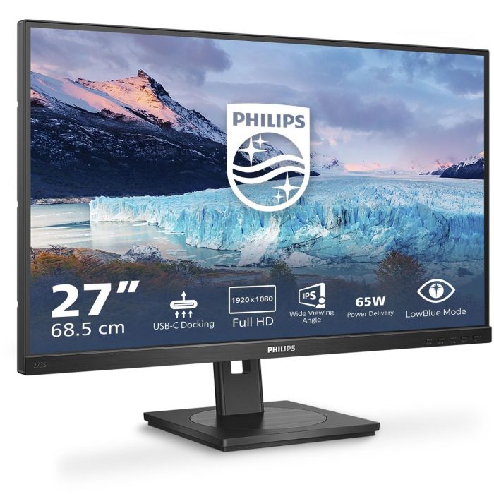 Philips 273S1 Monitor 27 pulgadas (68.6 cm) IPS 16:9 con HDMI, DisplayPort y USB-C 1