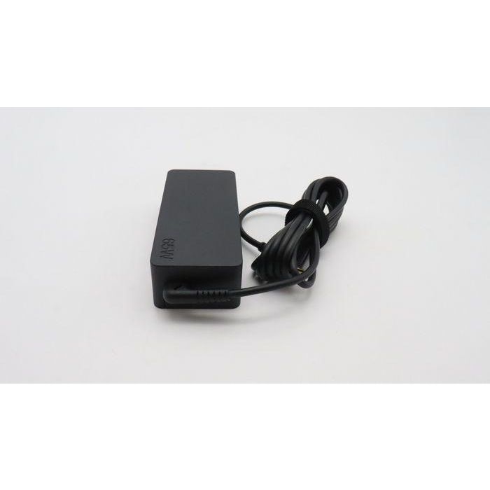 Lenovo 65W power adapter for notebooks, supports 20/15/9/5V output, 3-pin configuration, designed for worldwide use. 2