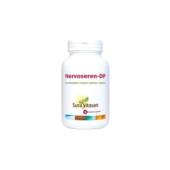 SURA VITASAN Nervoseren-Dp 30 Cáp. con 11 Extractos Botánicos, Vitaminas B6 y B12 para Función Psicológica y Nerviosa