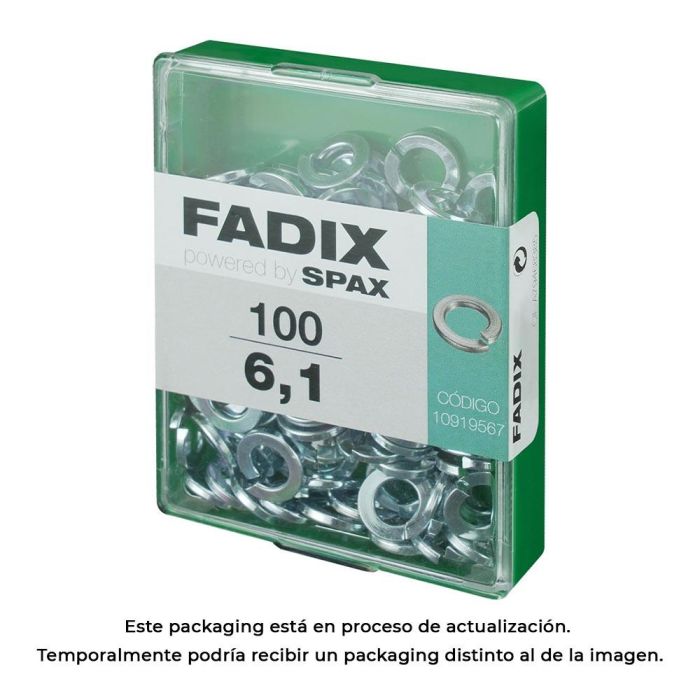 Caja m 100 unid. arandela presion 6,1mm fadix