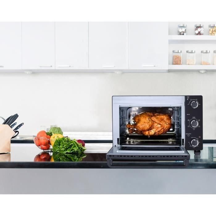 CONTINENTAL EDISON CEMF28B2 - Mini horno eléctrico 28L negro - 1500W - Asador, Circulación natural 5 CONTINENTAL EDISON CEMF28B2 - Mini horno eléctrico 28L negro - 1500W - Asador, Circulación natural 5