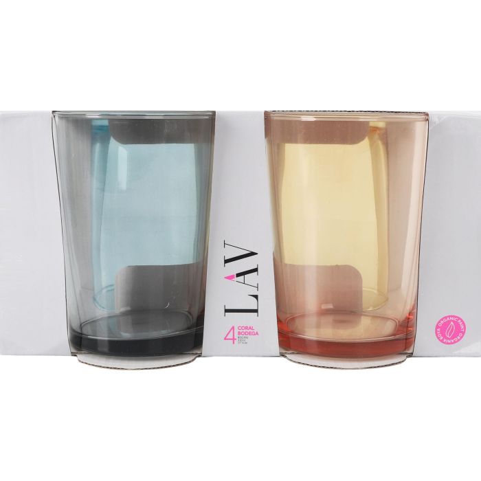 LAV Set 4 Vasos Sidra 520cc Medidas 9x9x12 cm (6 Cajas)