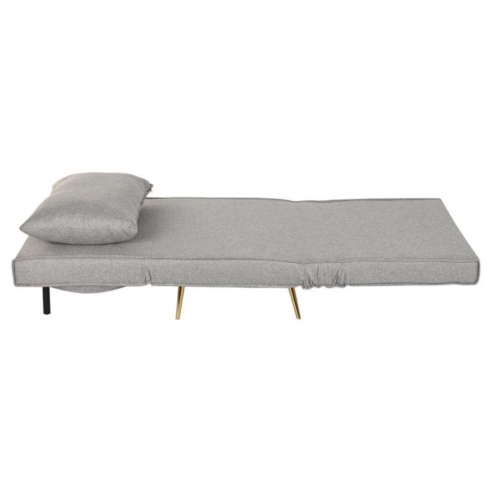 DKD Home Decor Sofá Cama Scandi Gris Poliéster/Metal 90 x 84 x 90 cm 0 DKD Home Decor Sofá Cama Scandi Gris Poliéster/Metal 90 x 84 x 90 cm 0