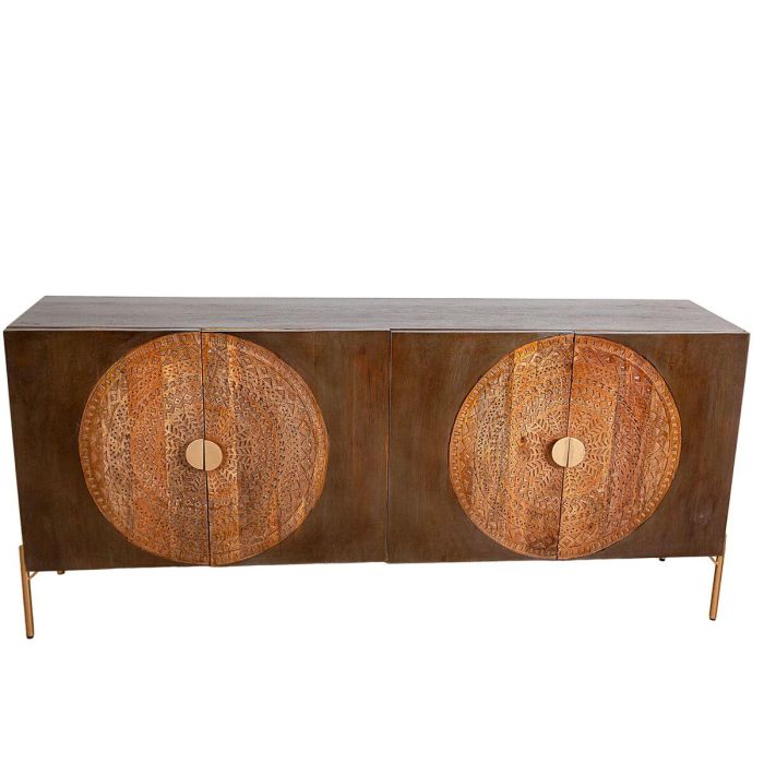 Aparador Romimex Marrón Metal Madera de mango 175 x 80 x 40 cm