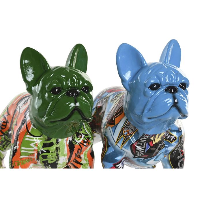 Figura Urban DKD Home Decor Azul Verde 25 x 21 x 12 cm (2 Unidades) 1 Figura Urban DKD Home Decor Azul Verde 25 x 21 x 12 cm (2 Unidades) 1