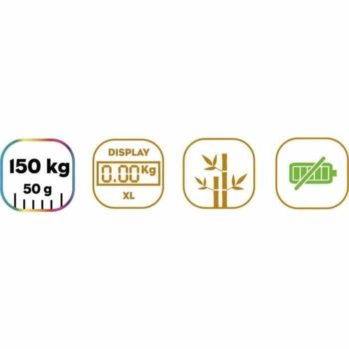 Little Balance Báscula de Baño Automática Kinetic Bambú 4 Little Balance Báscula de Baño Automática Kinetic Bambú 4