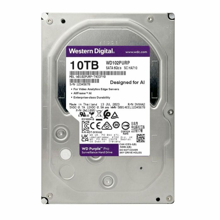 Disco Duro Western Digital WD102PURP 3,5" 10 TB 2